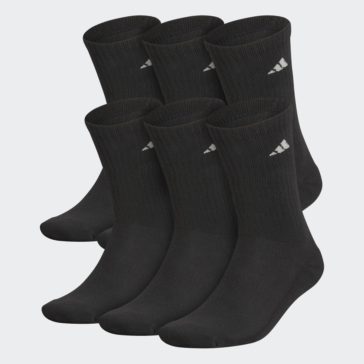 Adidas Athletic Cushioned Crew Socks 6 Pairs - B93220