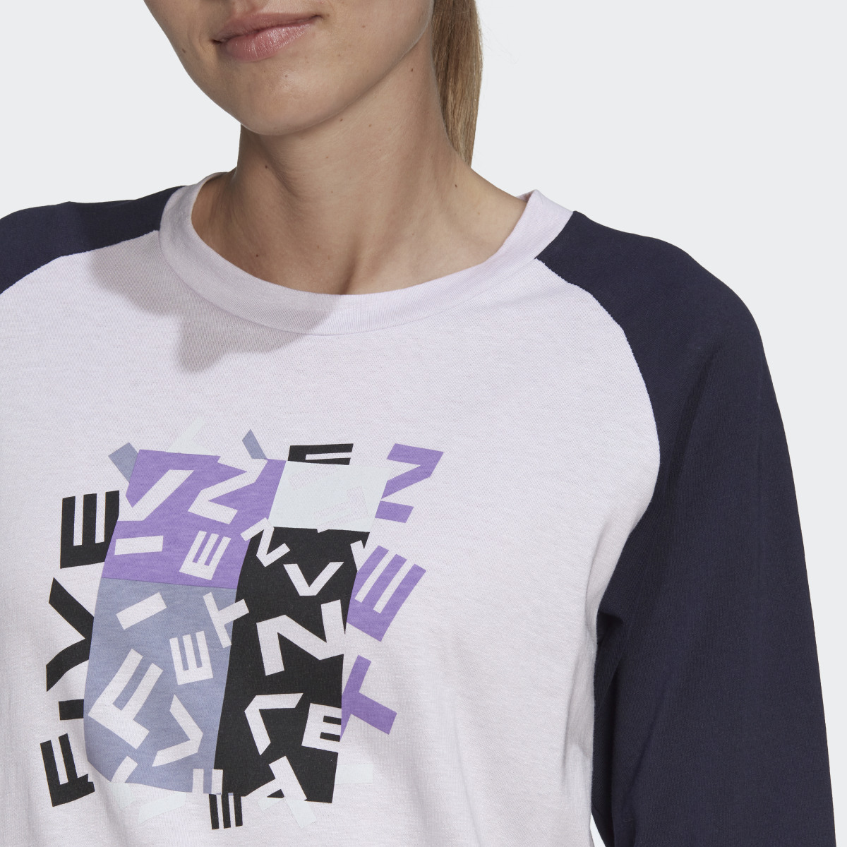 Adidas T-shirt Five Ten Graphic 3/4 Sleeve. 6