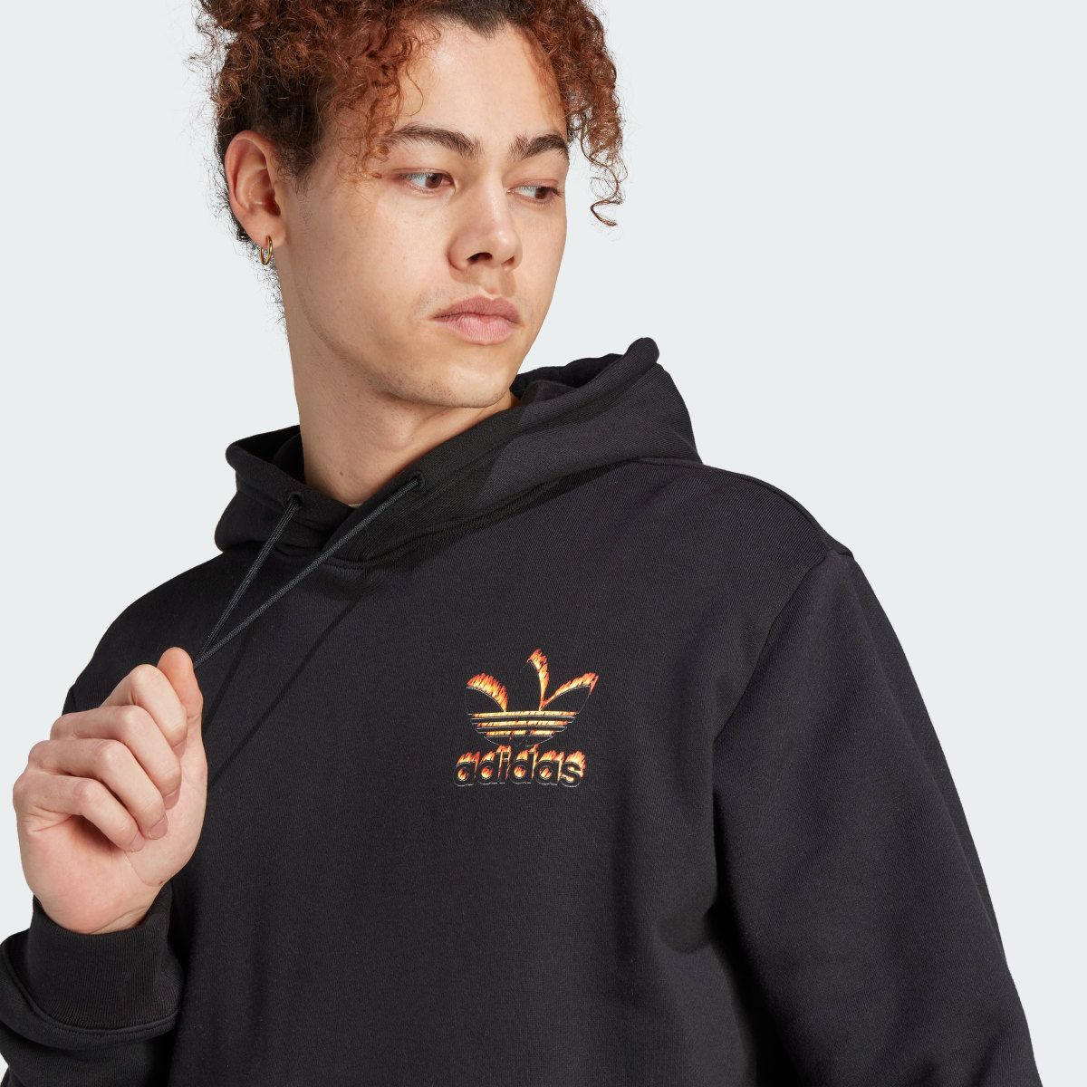 Adidas Sudadera con Gorro Estampada Trifolio Fire. 6