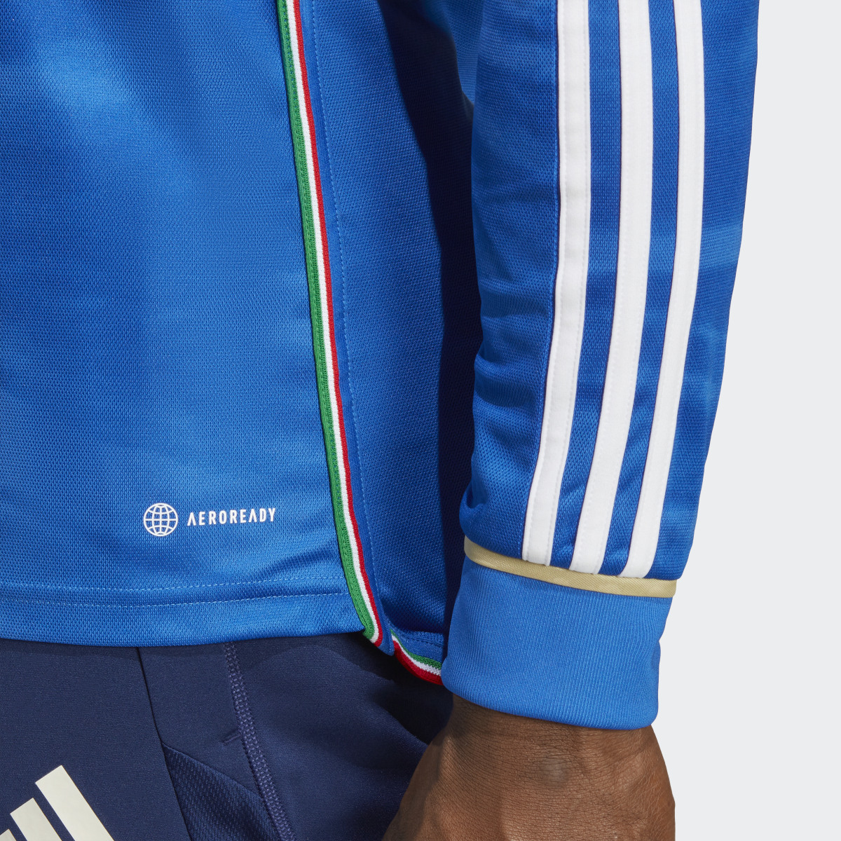Adidas Italy 2023 Home Long Sleeve Jersey. 9