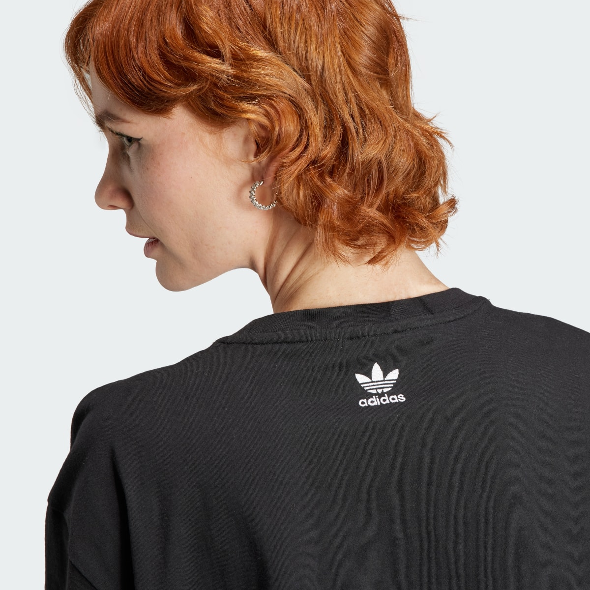 Adidas Embroidered Flower Trefoil Tee. 7