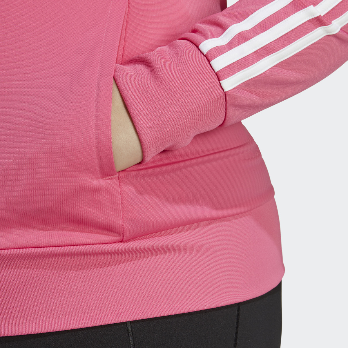 Adidas Essentials Warm-Up Tricot Slim 3-Stripes Track Jacket (Plus Size). 6