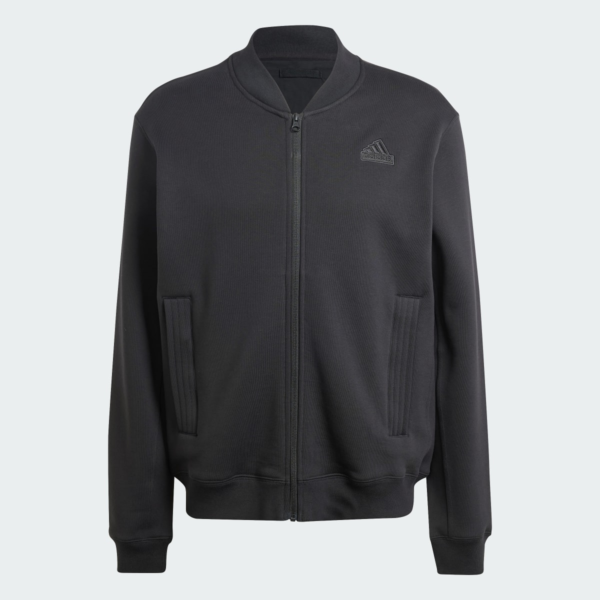 Adidas Lounge Fleece Bomber Jacket With Zip Opening. 5