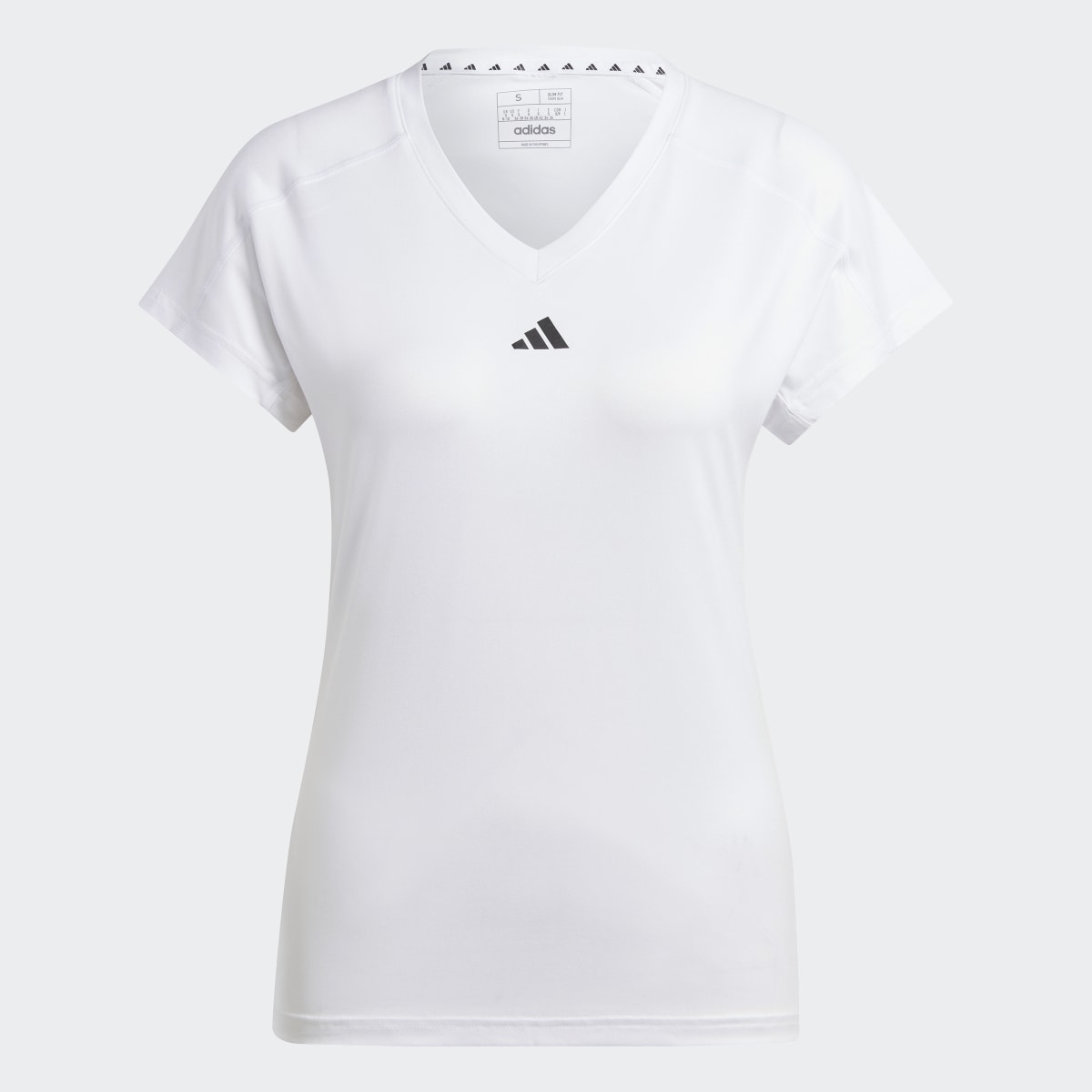 Adidas AEROREADY Train Essentials Minimal Branding V-Neck Tee. 5