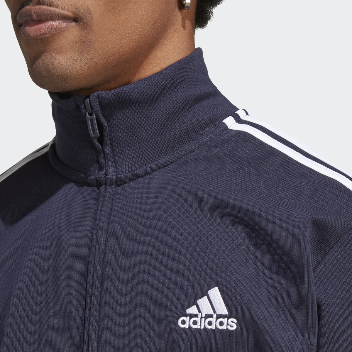 Adidas Basic 3-Streifen French Terry Trainingsanzug. 9