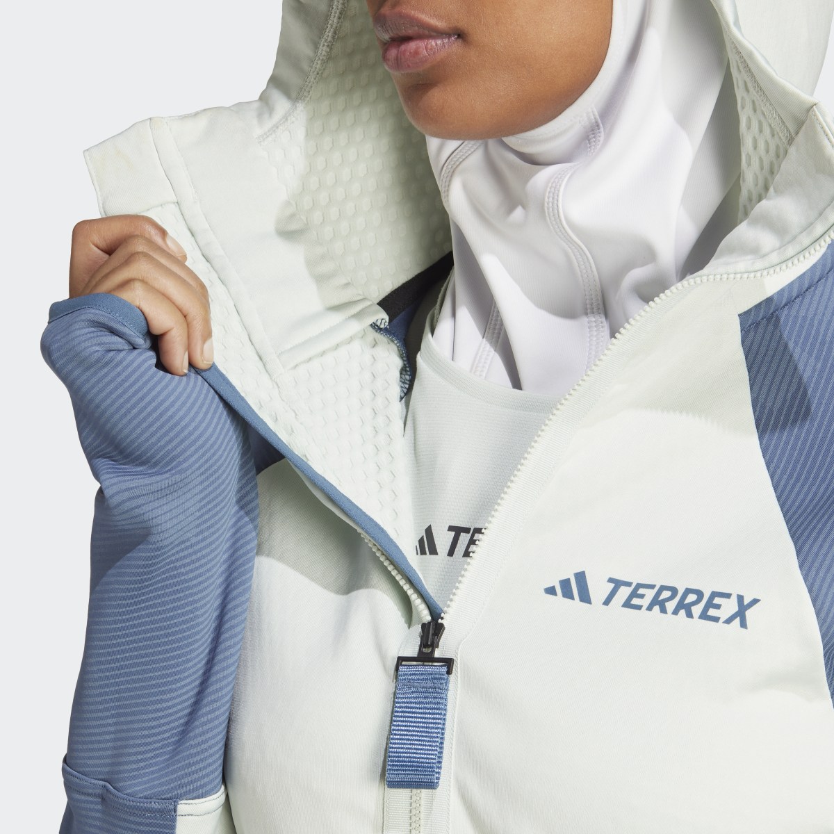 Adidas Terrex Tech Flooce Hooded Hiking Fleece Jacket. 9