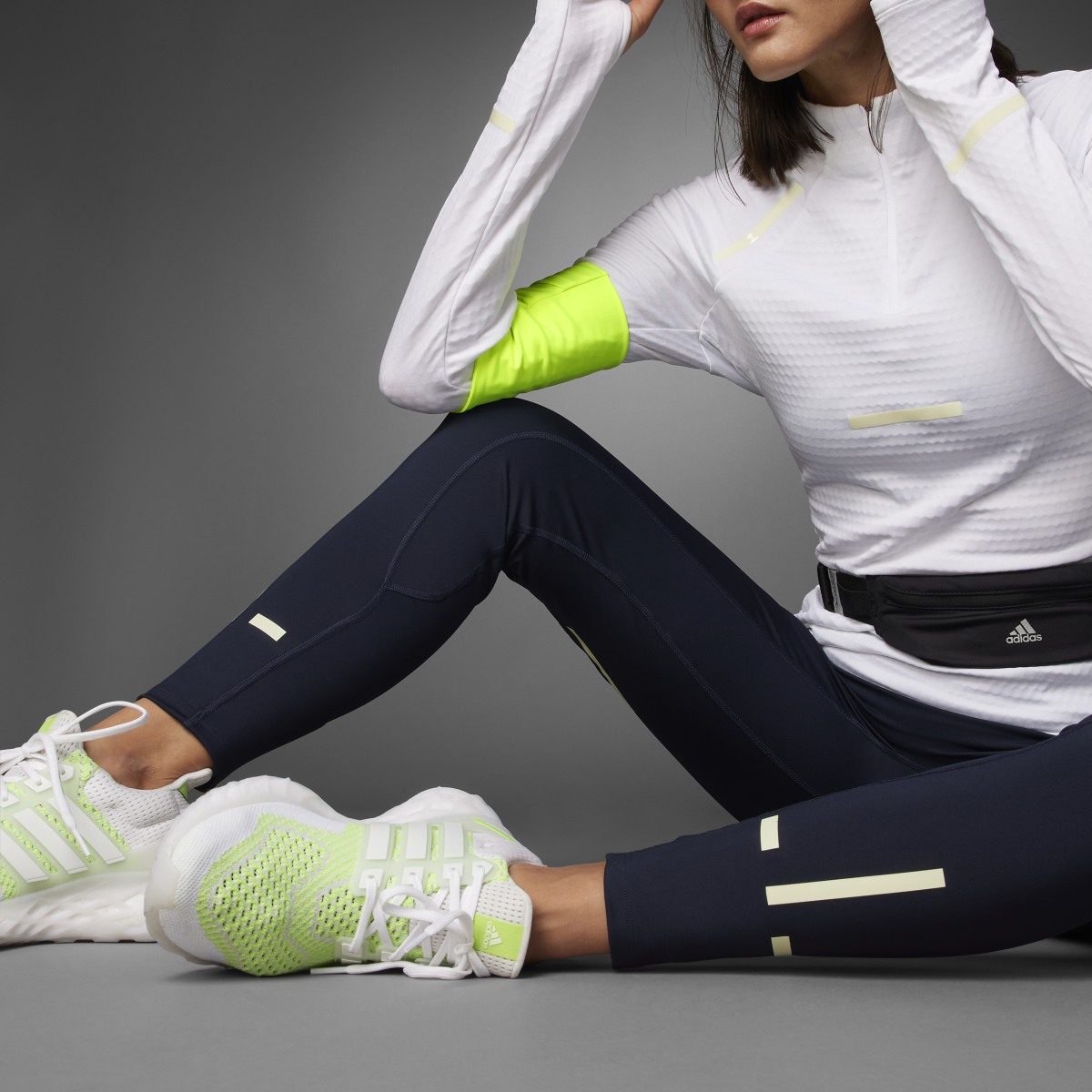 Adidas Legging de running long Fast Impact Reflect At Night X-City. 11
