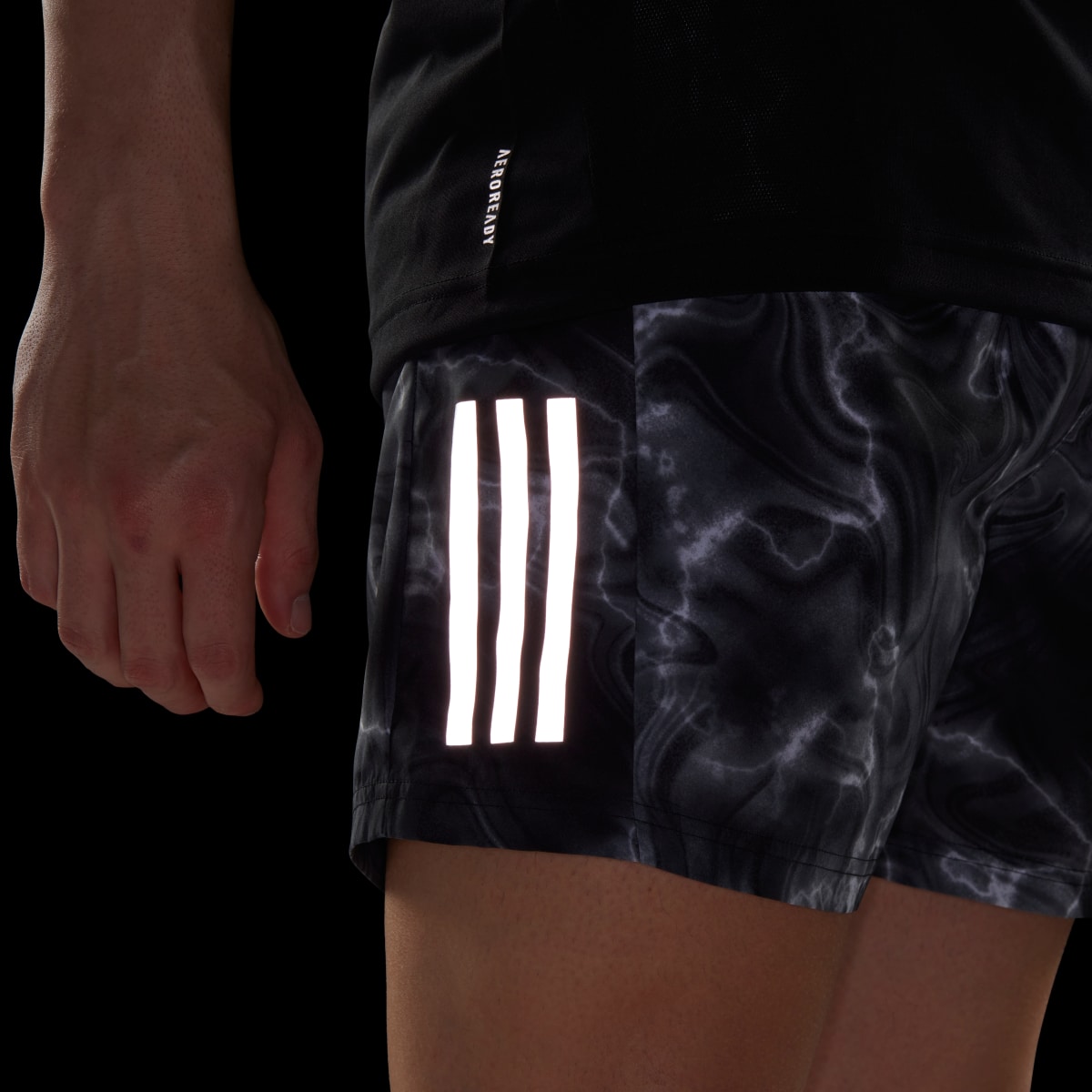 Adidas Short Own the Run Allover Print. 6