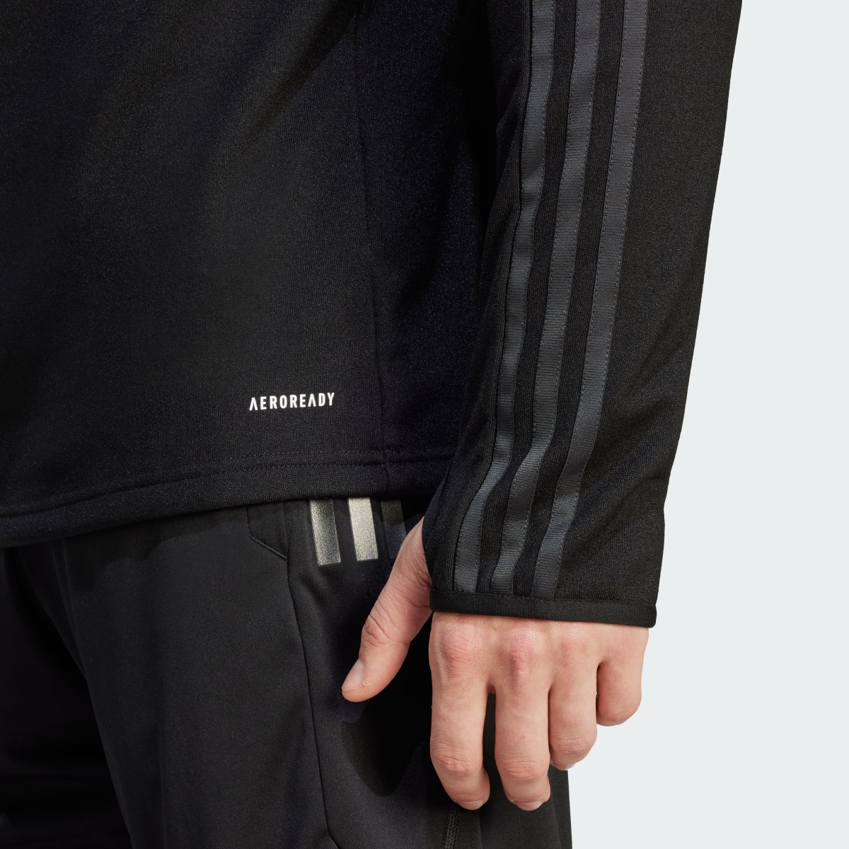 Adidas All Blacks AEROREADY Warming Long Sleeve Fleece Top. 7