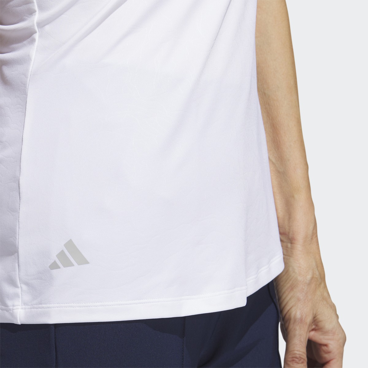 Adidas Embossed Sleeveless Polo Shirt. 7