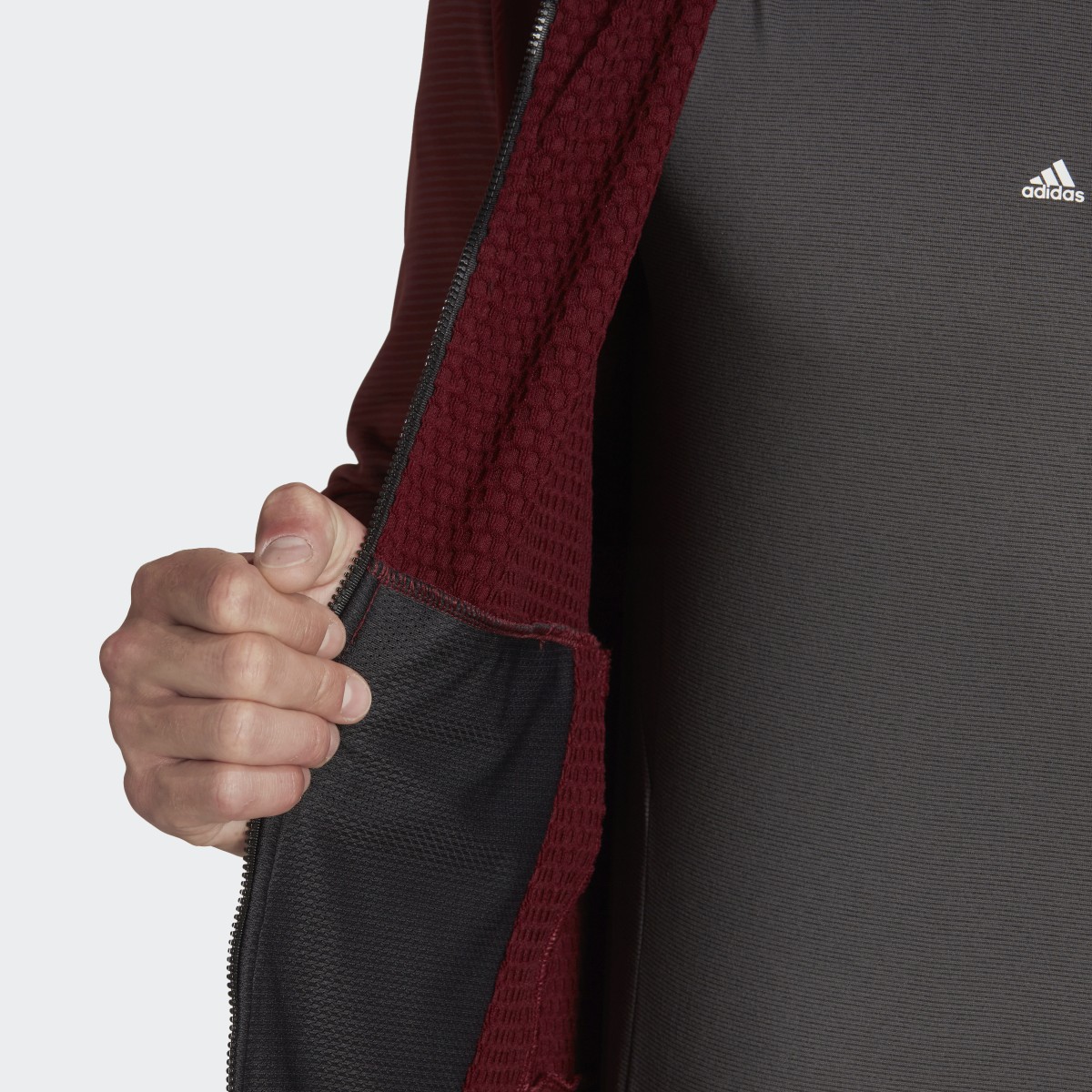 Adidas Chaqueta con capucha Terrex Tech Flooce Hiking Fleece. 7