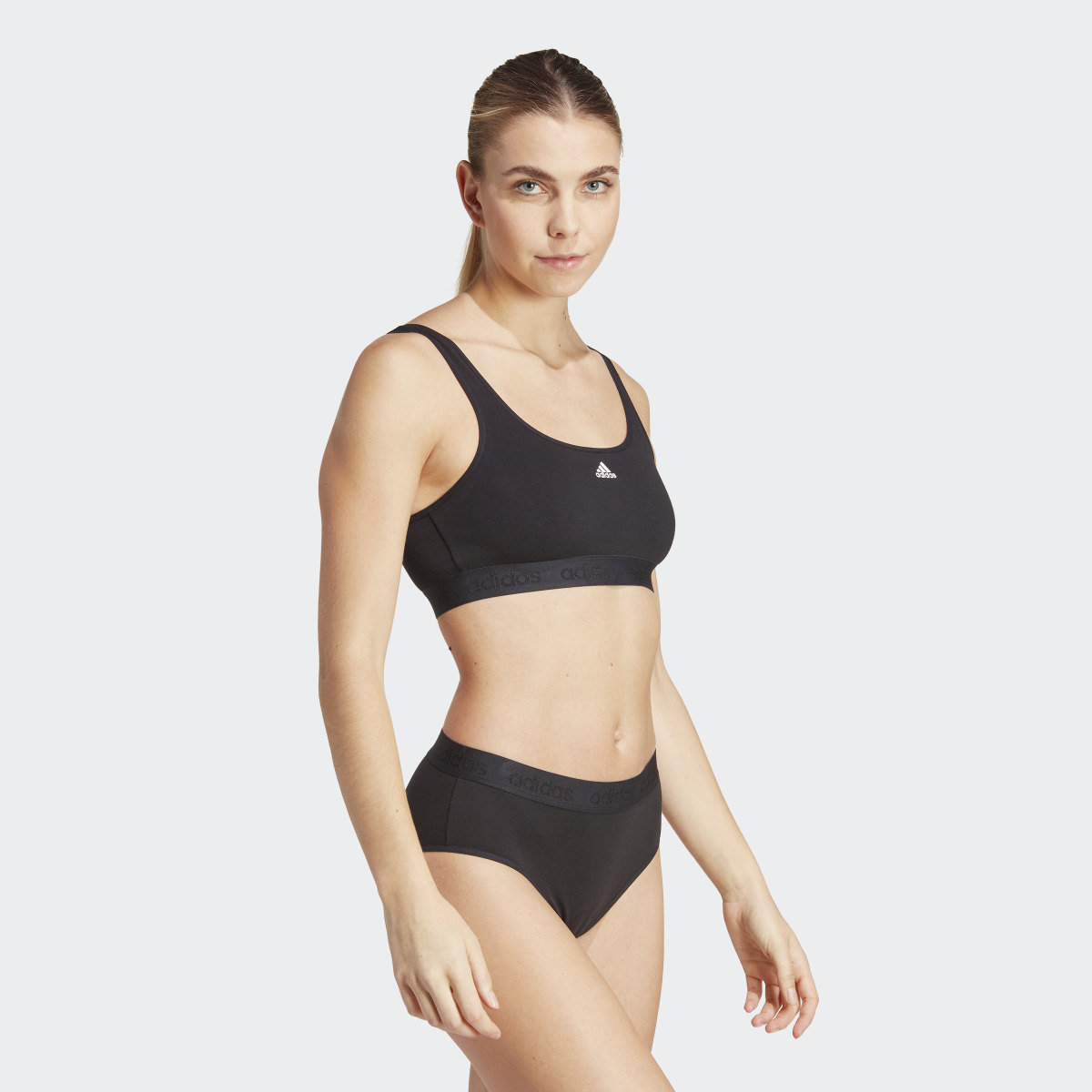 Adidas Active Comfort Flex Cotton Scoop Bralette. 4