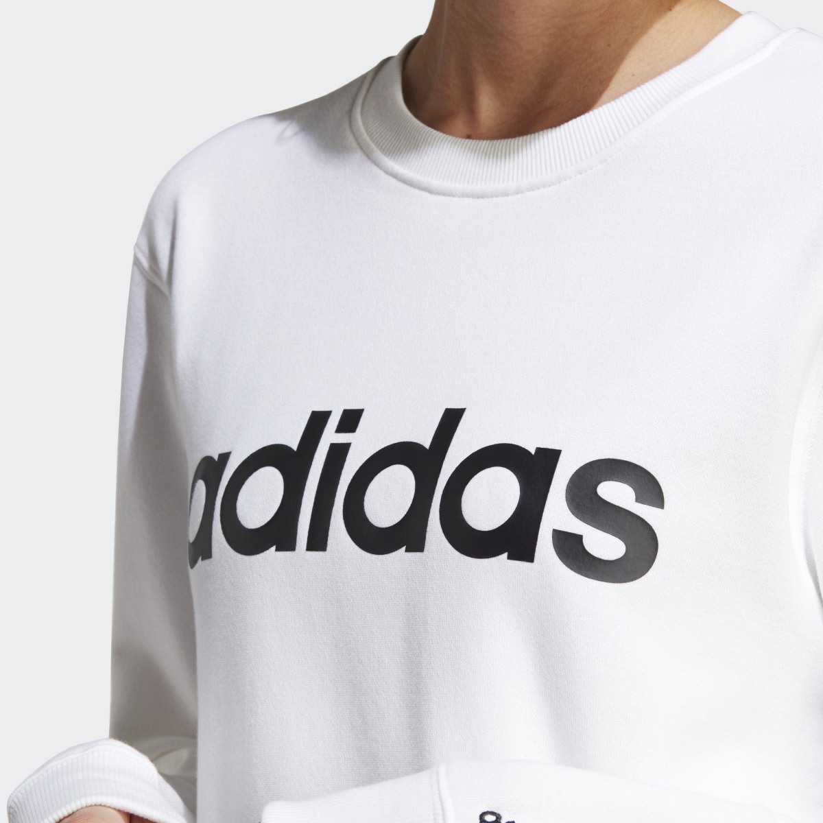 Adidas Essentials Linear French Terry Sweatshirt. 6