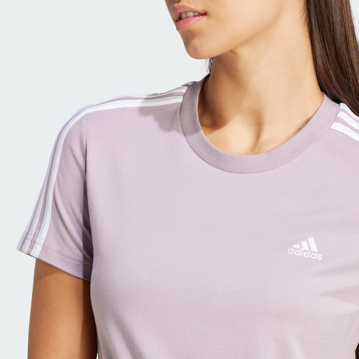 Adidas Playera Essentials 3 Franjas Ajustada. 6