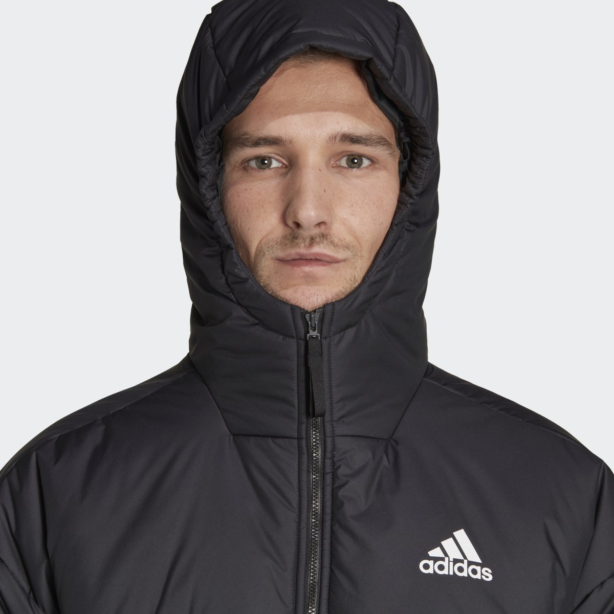 Adidas BSC 3-Stripes Puffy Hooded Jacket. 8