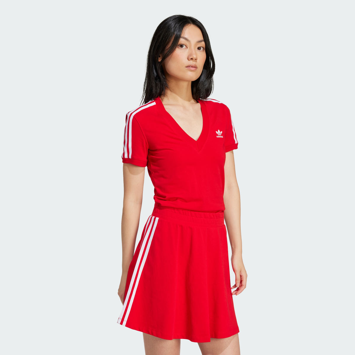 Adidas 3-Stripes V-Neck Slim Tee. 4