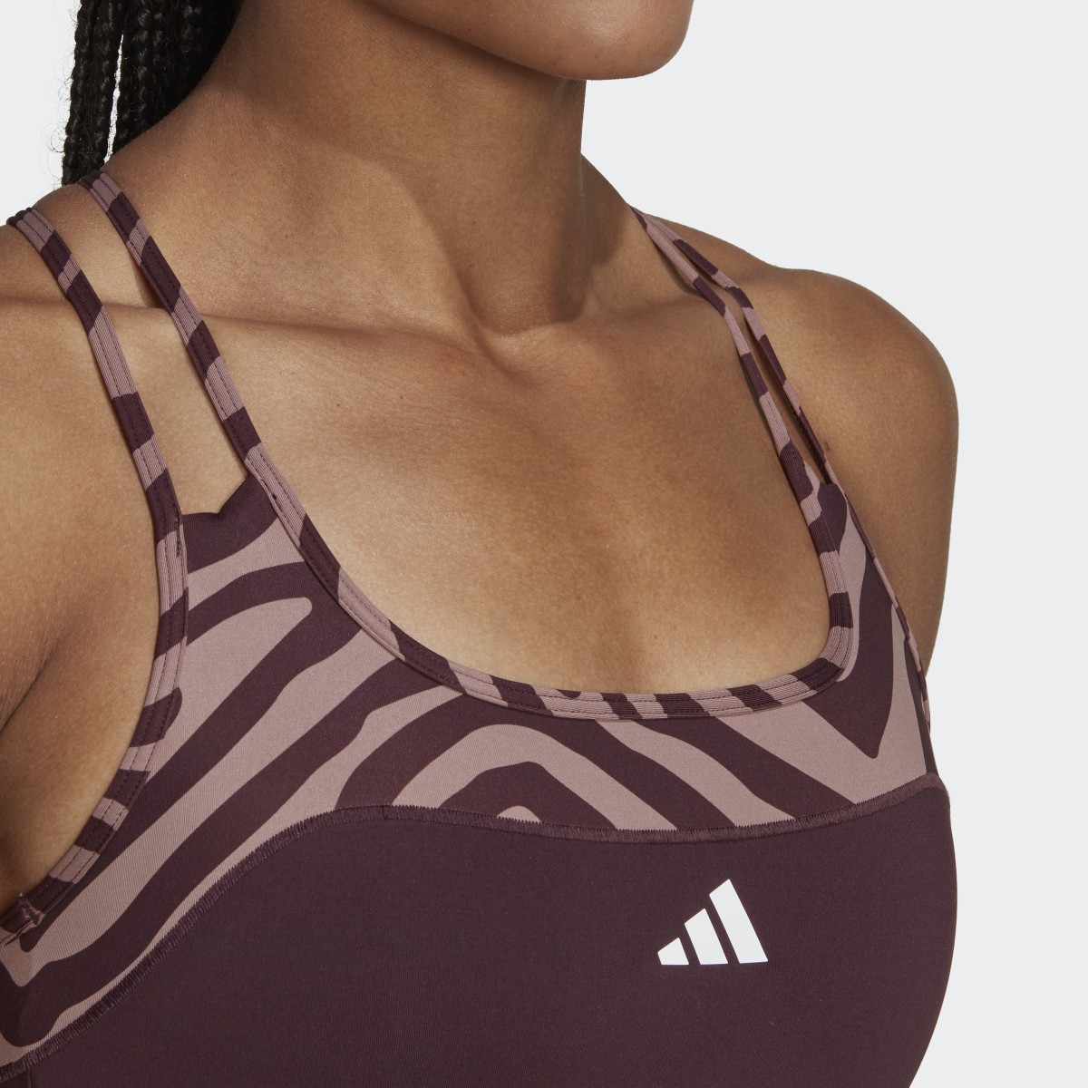 Adidas Hyperglam Techfit Medium-Support Zebra Bra. 7