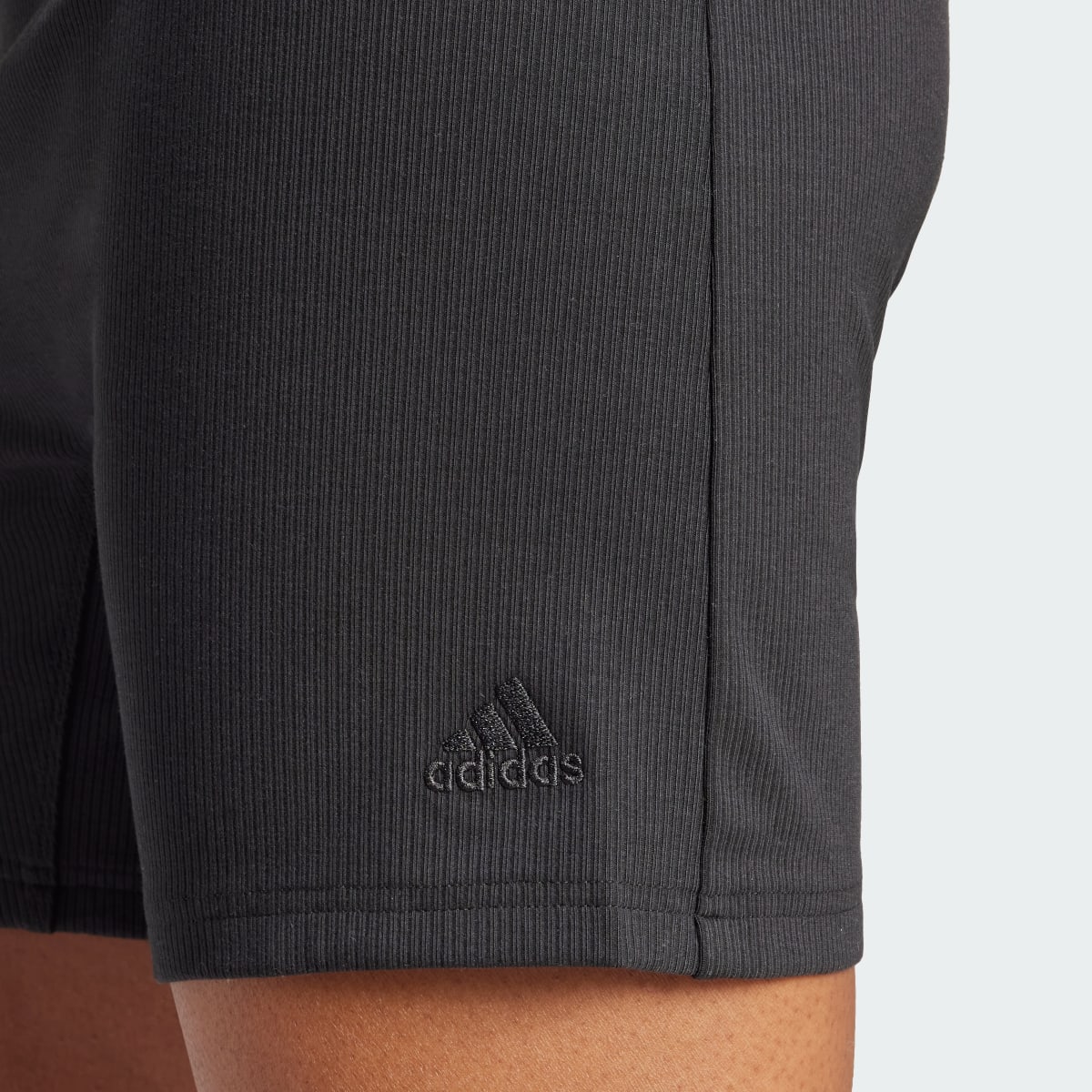 Adidas Lounge Ribbed High-Waist Bike Shorts. 7