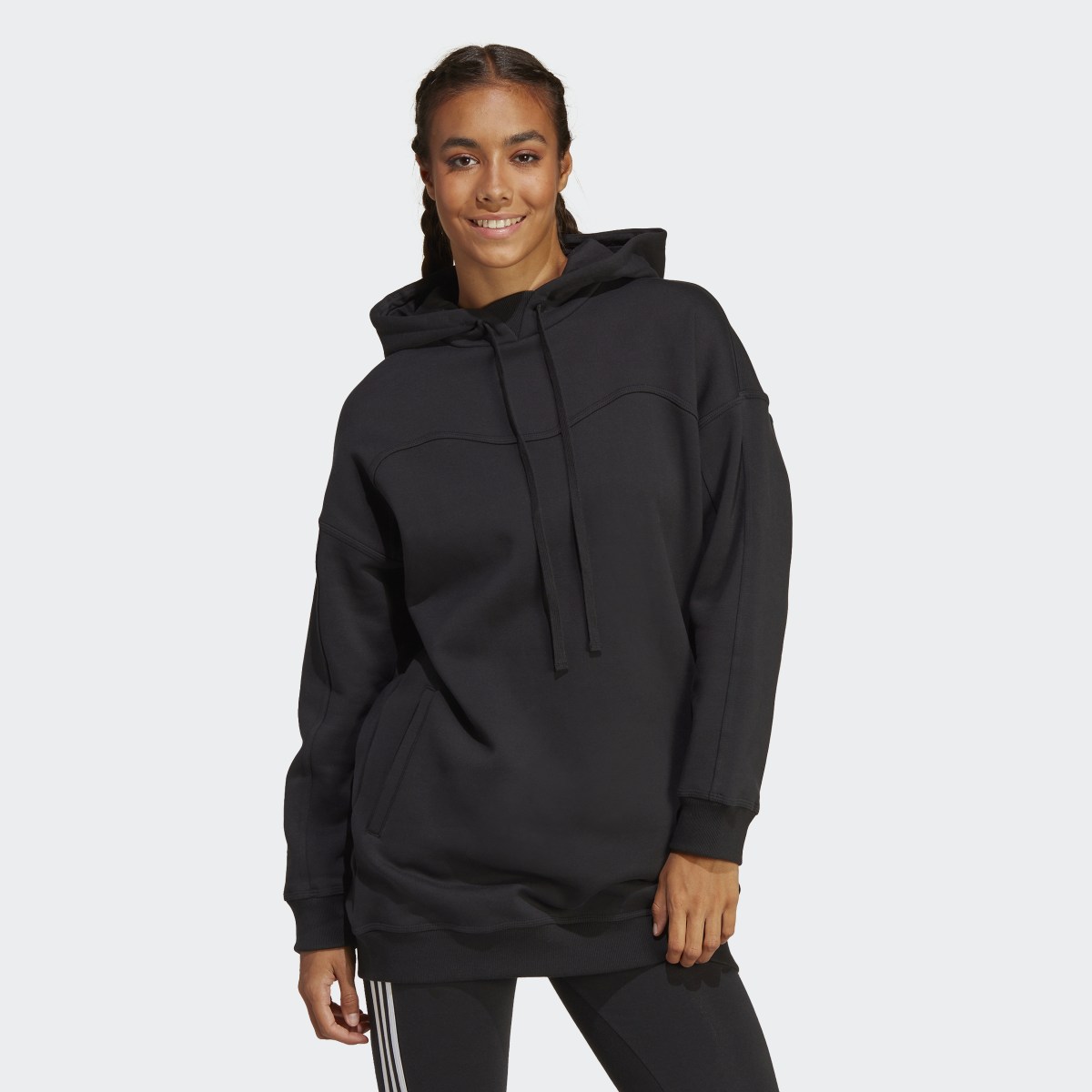 Adidas Lounge Fleece Hoodie. 4