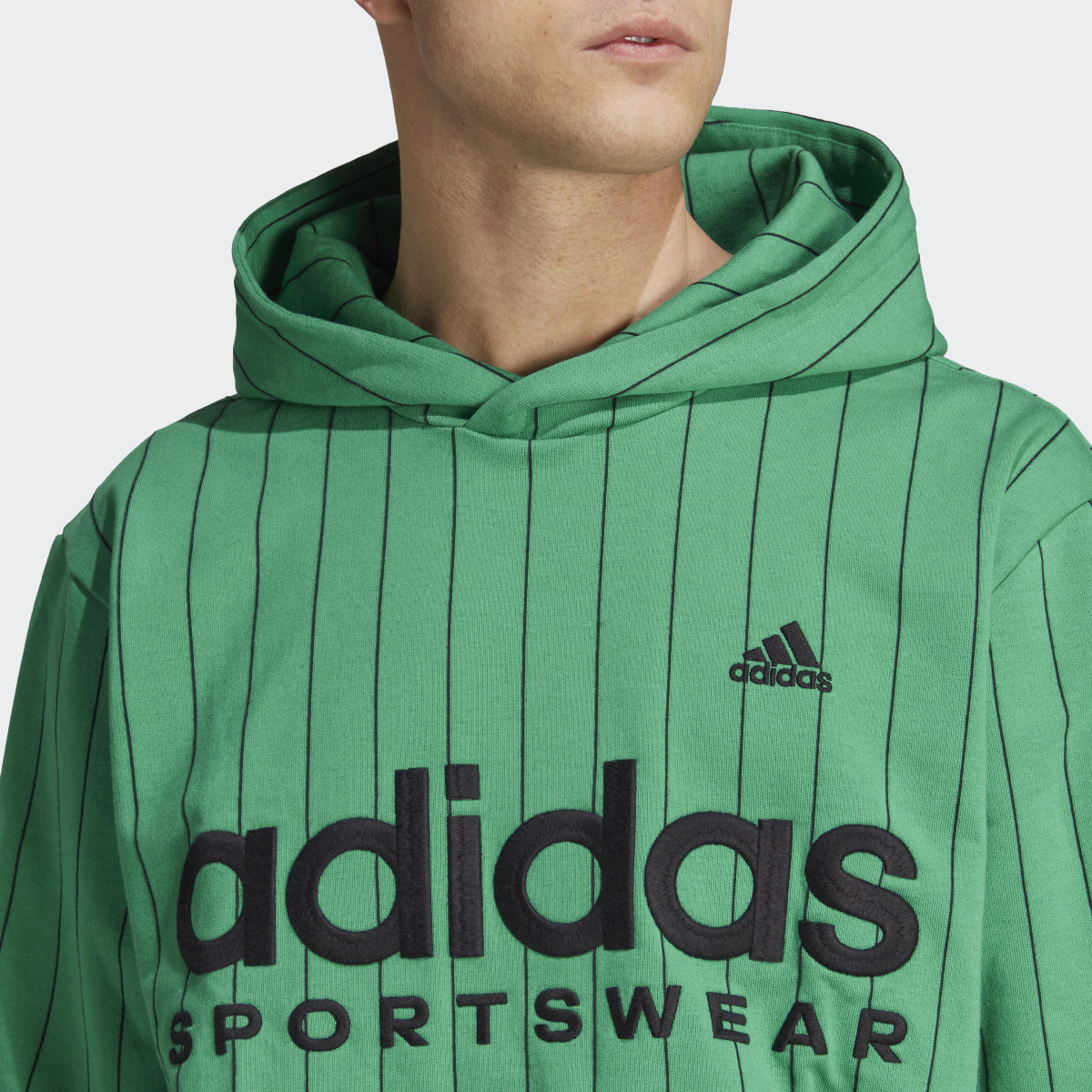 Adidas Camisola Listrada com Capuz em Fleece. 6