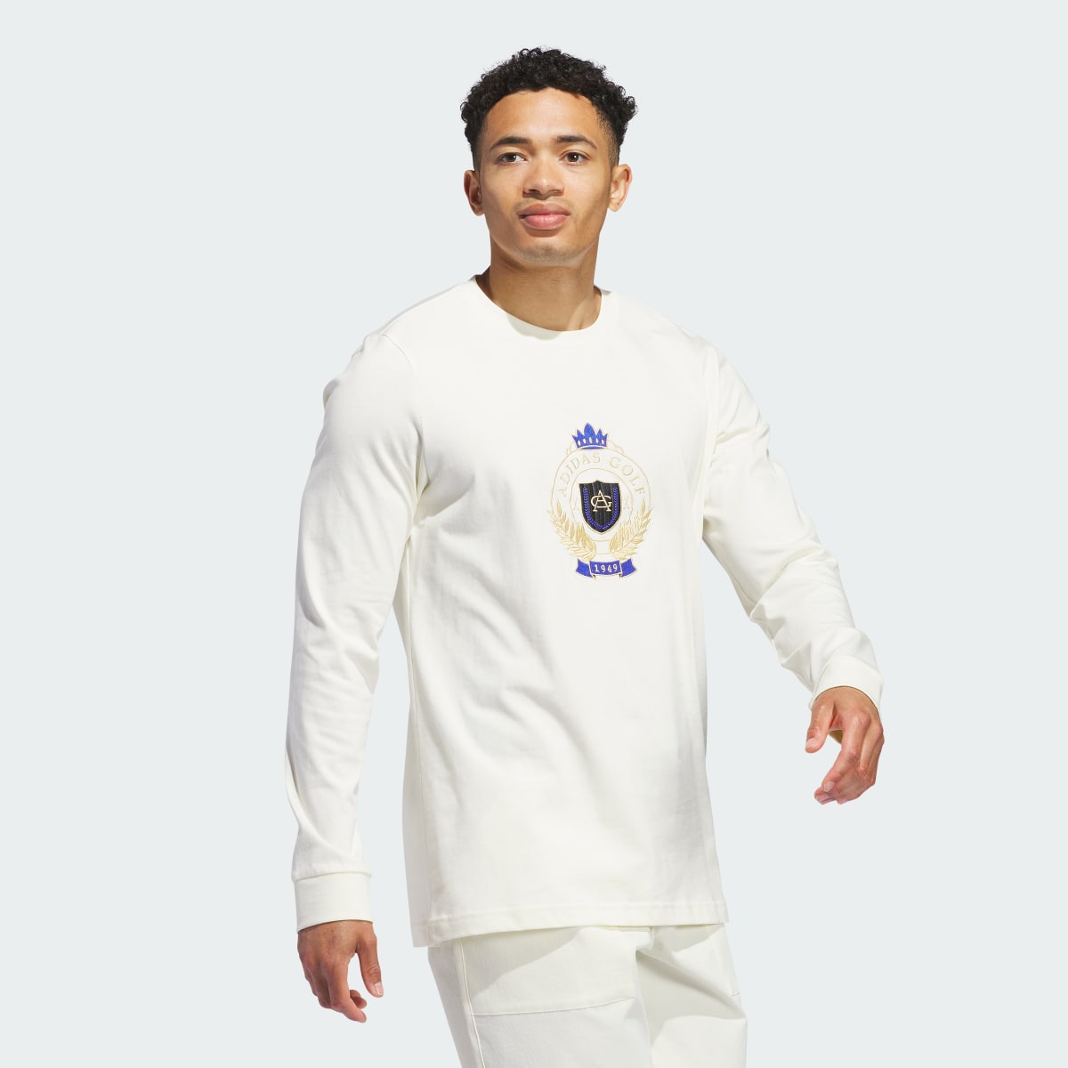 Adidas Go-To Crest Graphic Long Sleeve T-Shirt. 4