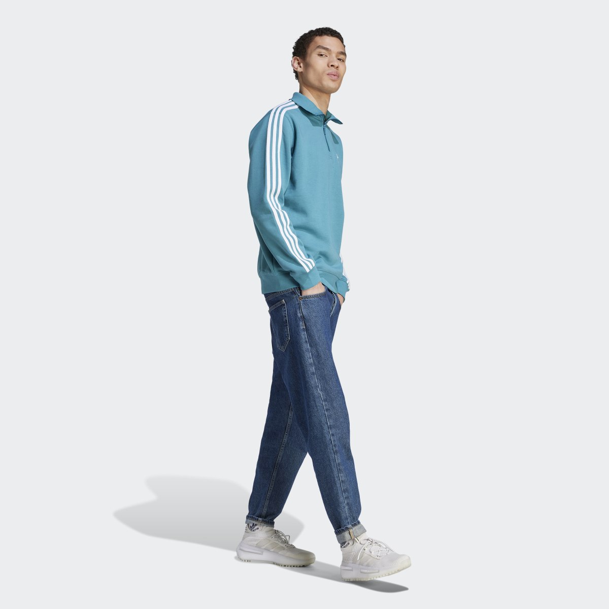Adidas Adicolor Classics 3-Stripes Half-Zip Sweatshirt. 5