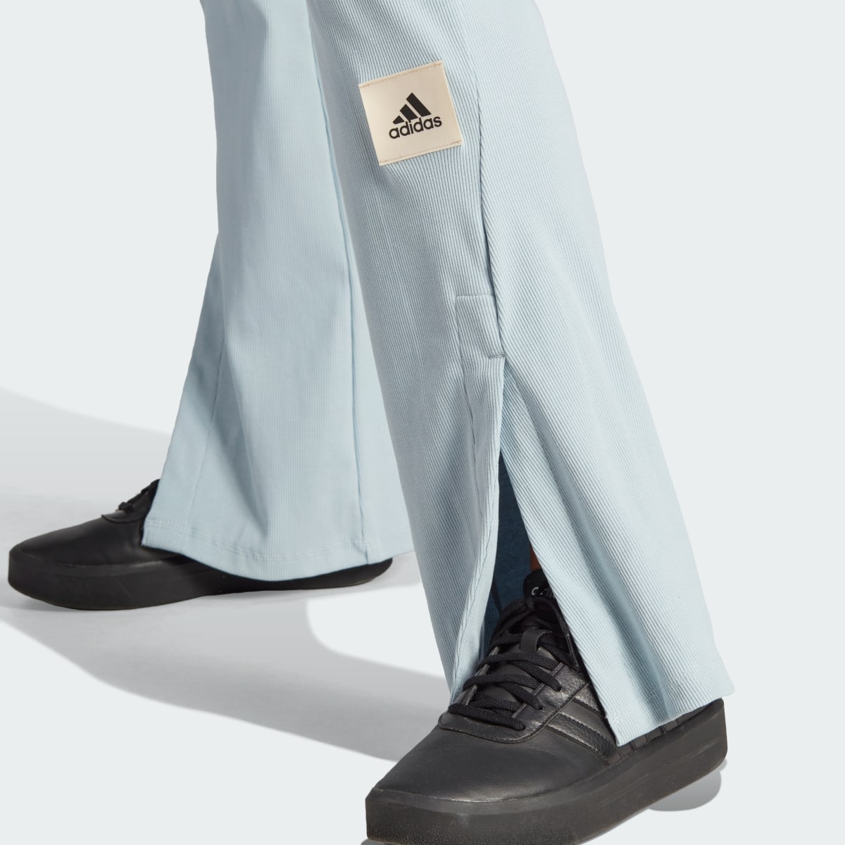 Adidas Lounge Ribbed Flared-Leg Pants. 5