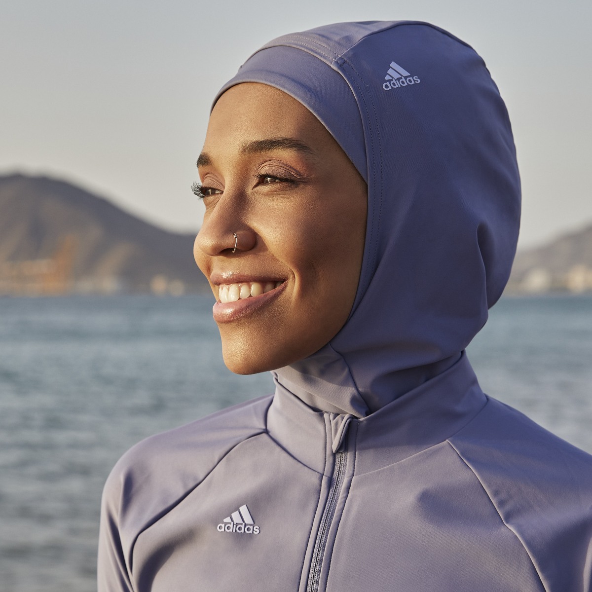 Adidas 3-Stripes Swim Hijab. 6