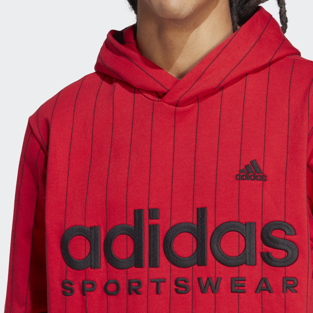 Adidas Camisola Listrada com Capuz em Fleece. 6