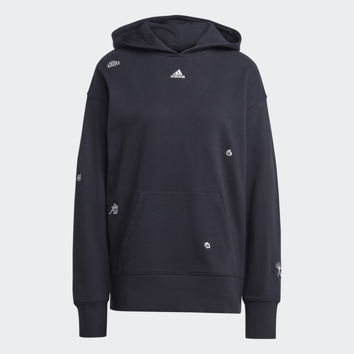 Adidas Sweat-shirt à capuche décontracté avec graphismes inspirés de la lithothérapie. 5