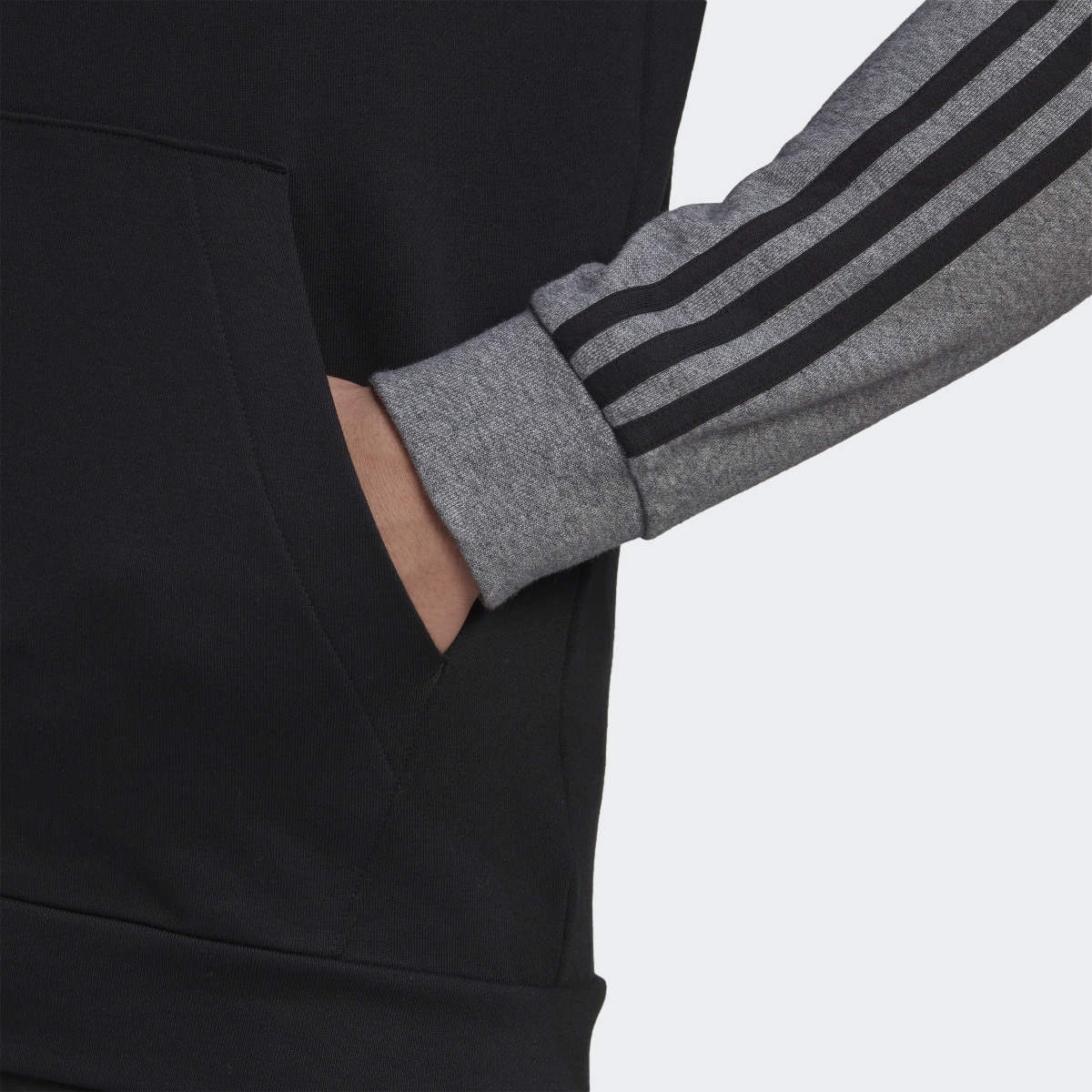 Adidas Veste à capuche entièrement zippée en molleton chiné Essentials. 7