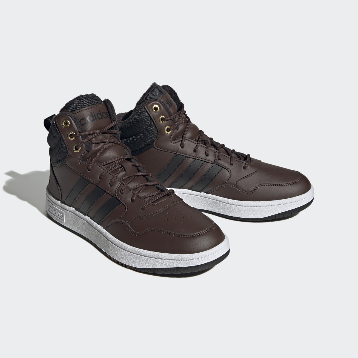 Adidas Hoops 3.0 Mid Lifestyle Basketball Classic Fur Lining Winterized Schuh. 5