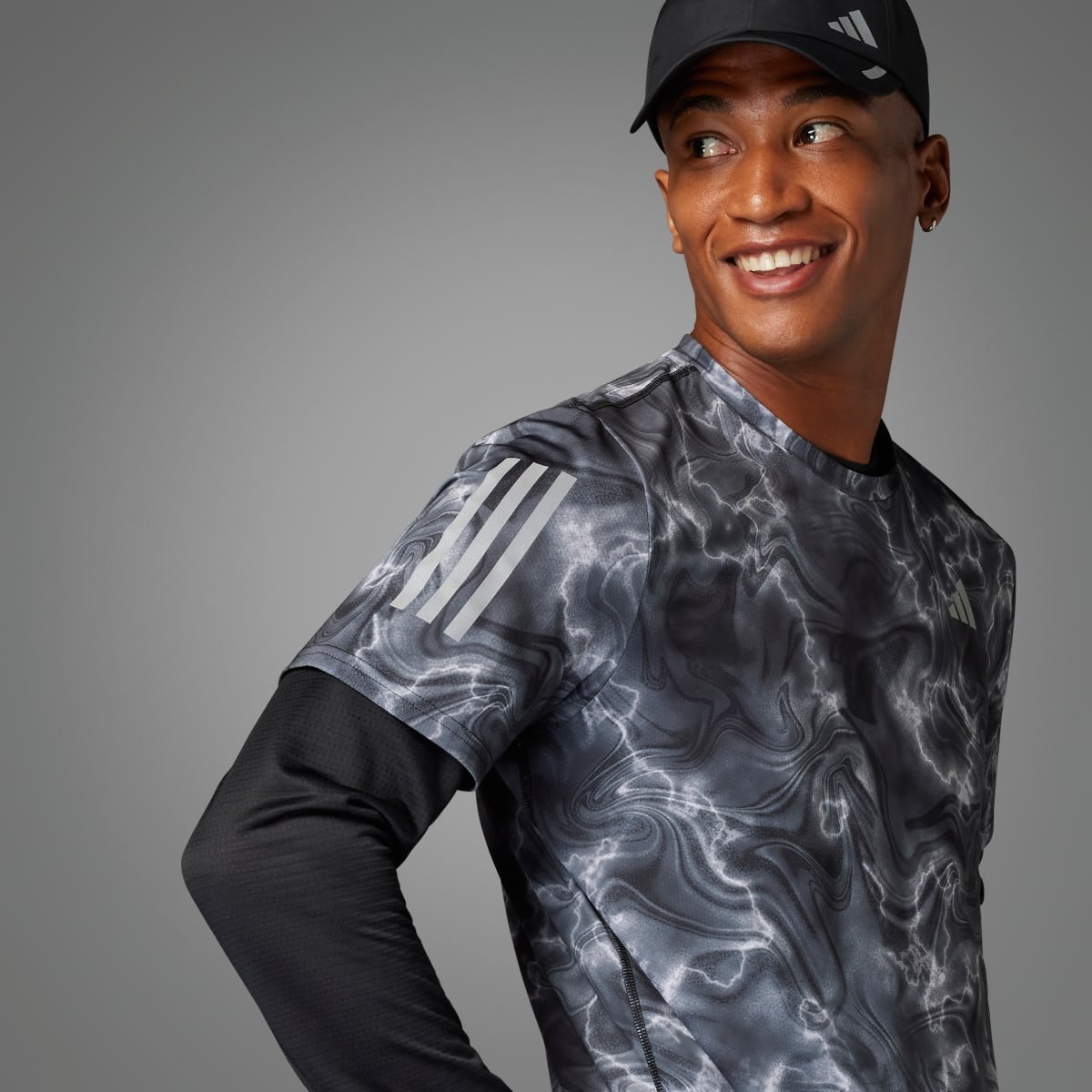 Adidas Own the Run Allover Print Tee. 7