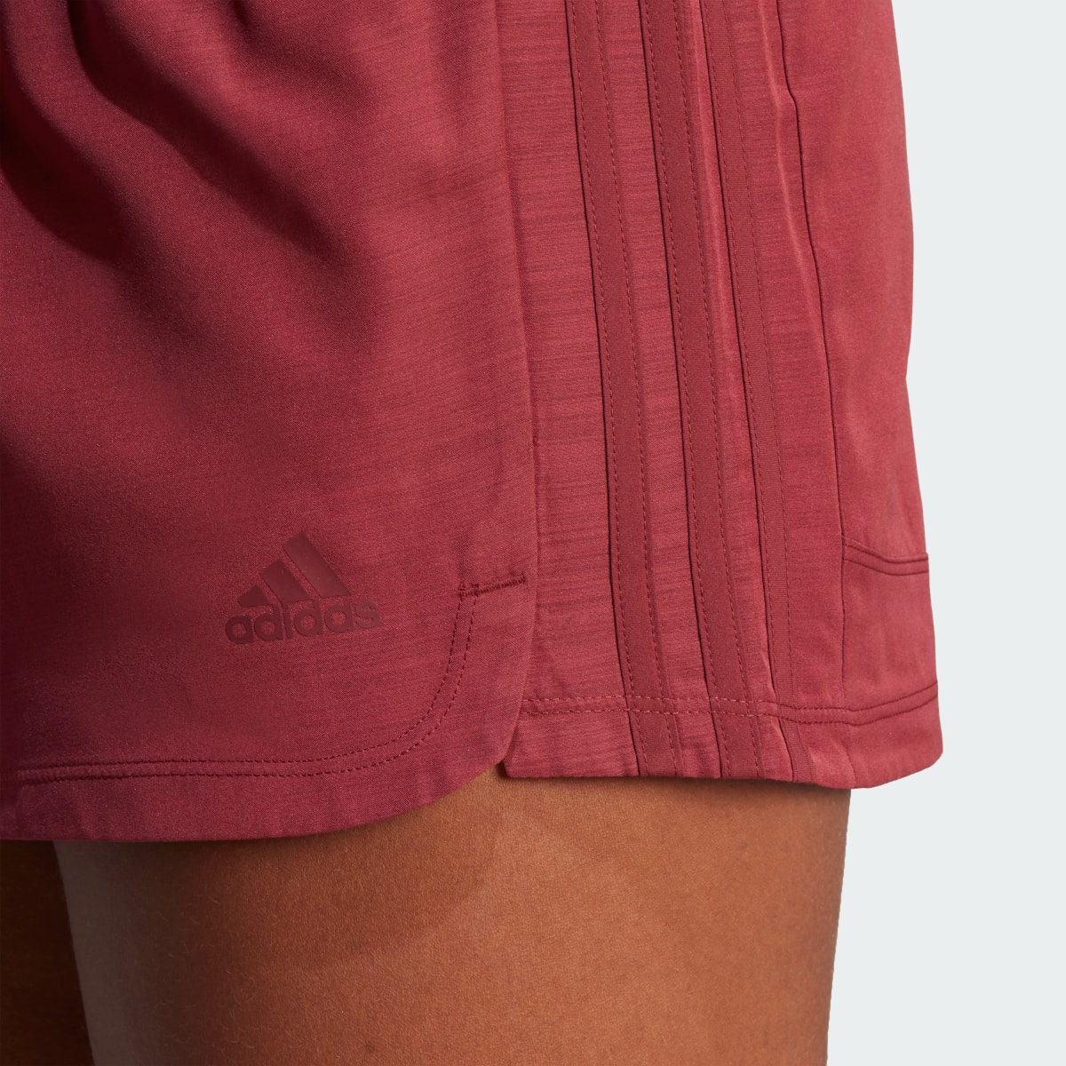 Adidas Pacer 3-Stripes Woven Heather Shorts. 6