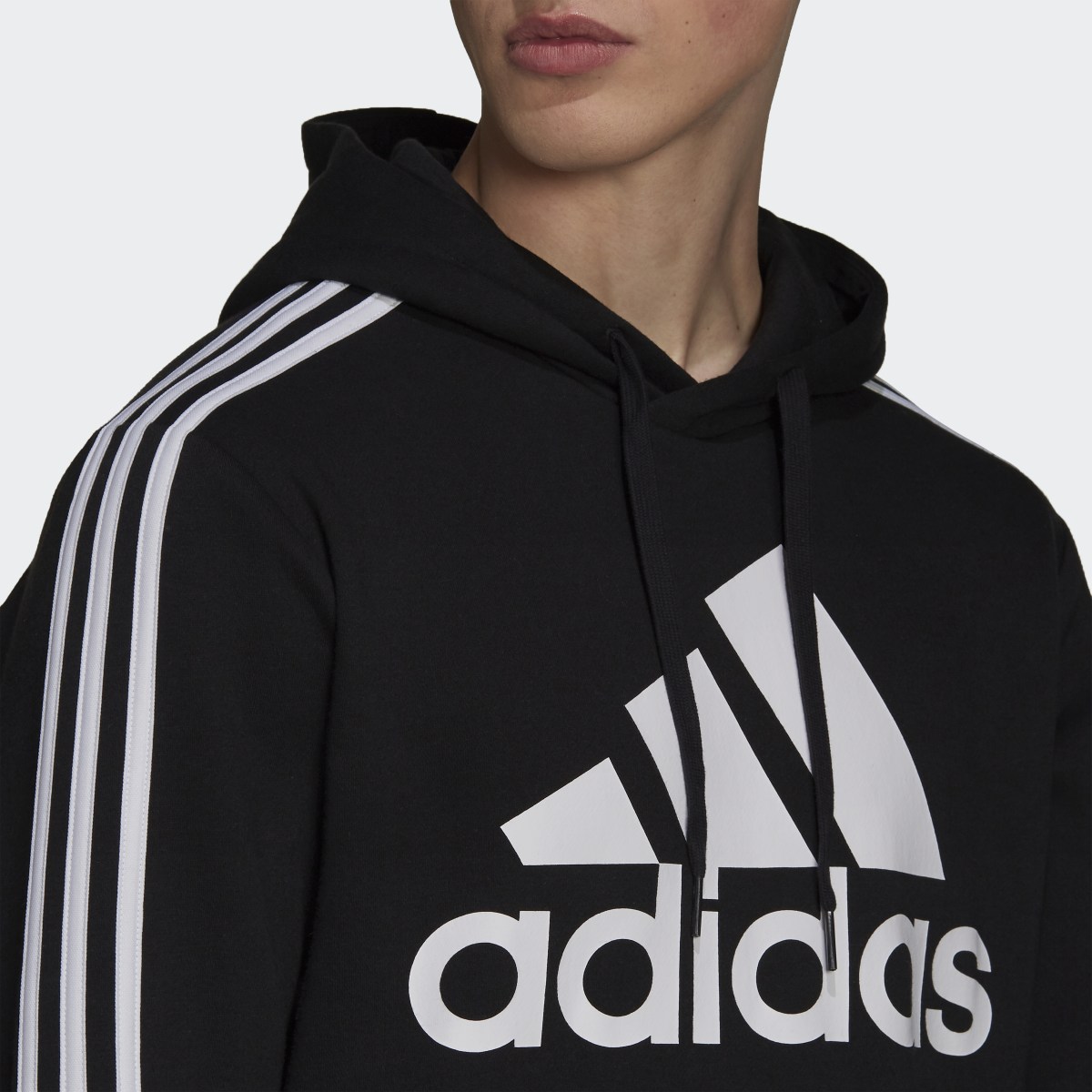 Adidas Essentials Fleece 3-Stripes Logo Hoodie. 6