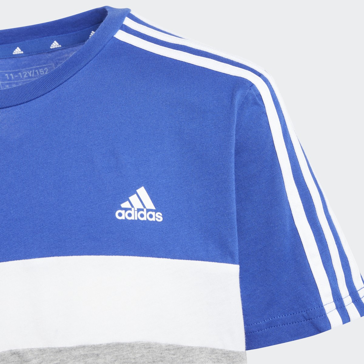 Adidas Tiberio 3-Stripes Colorblock Cotton Tee Kids. 5 Adidas Tiberio 3-Stripes Colorblock Cotton Tee Kids. 5