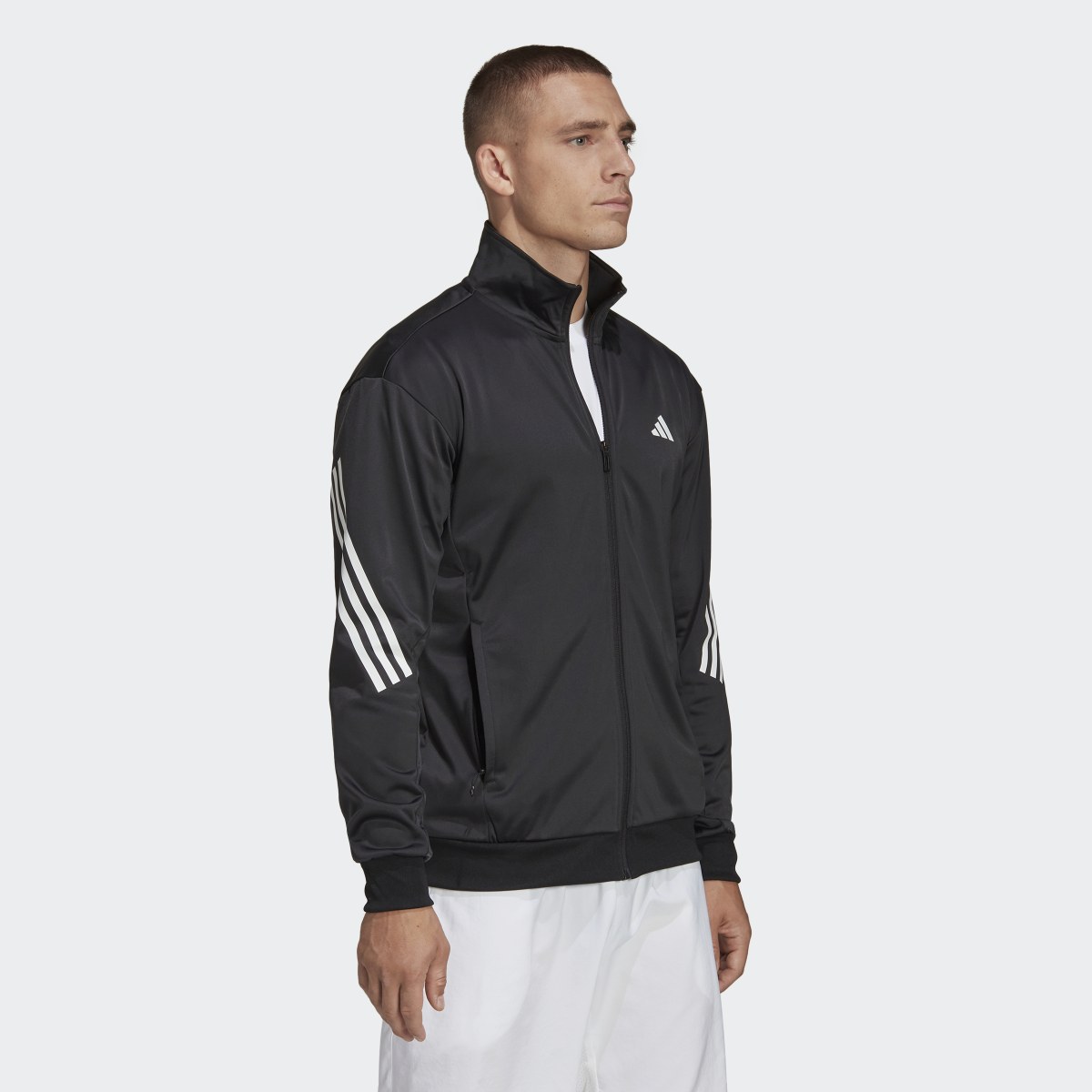 Adidas 3-Streifen Knit Tennisjacke. 4