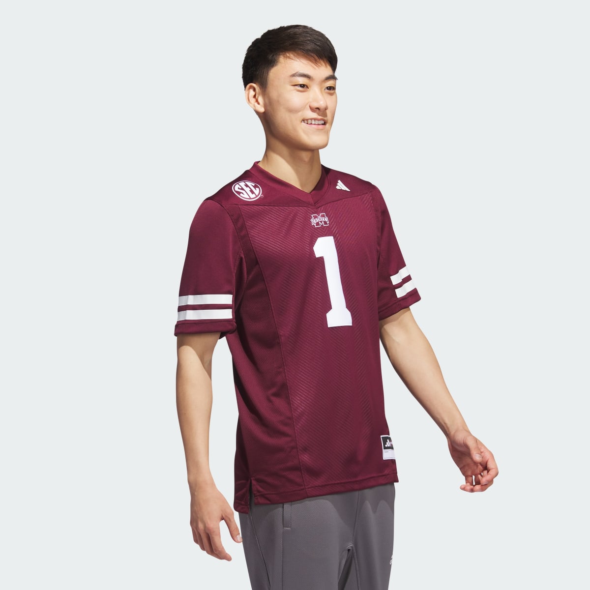 Adidas Mississippi State Football Off-Field Home Jersey. 4