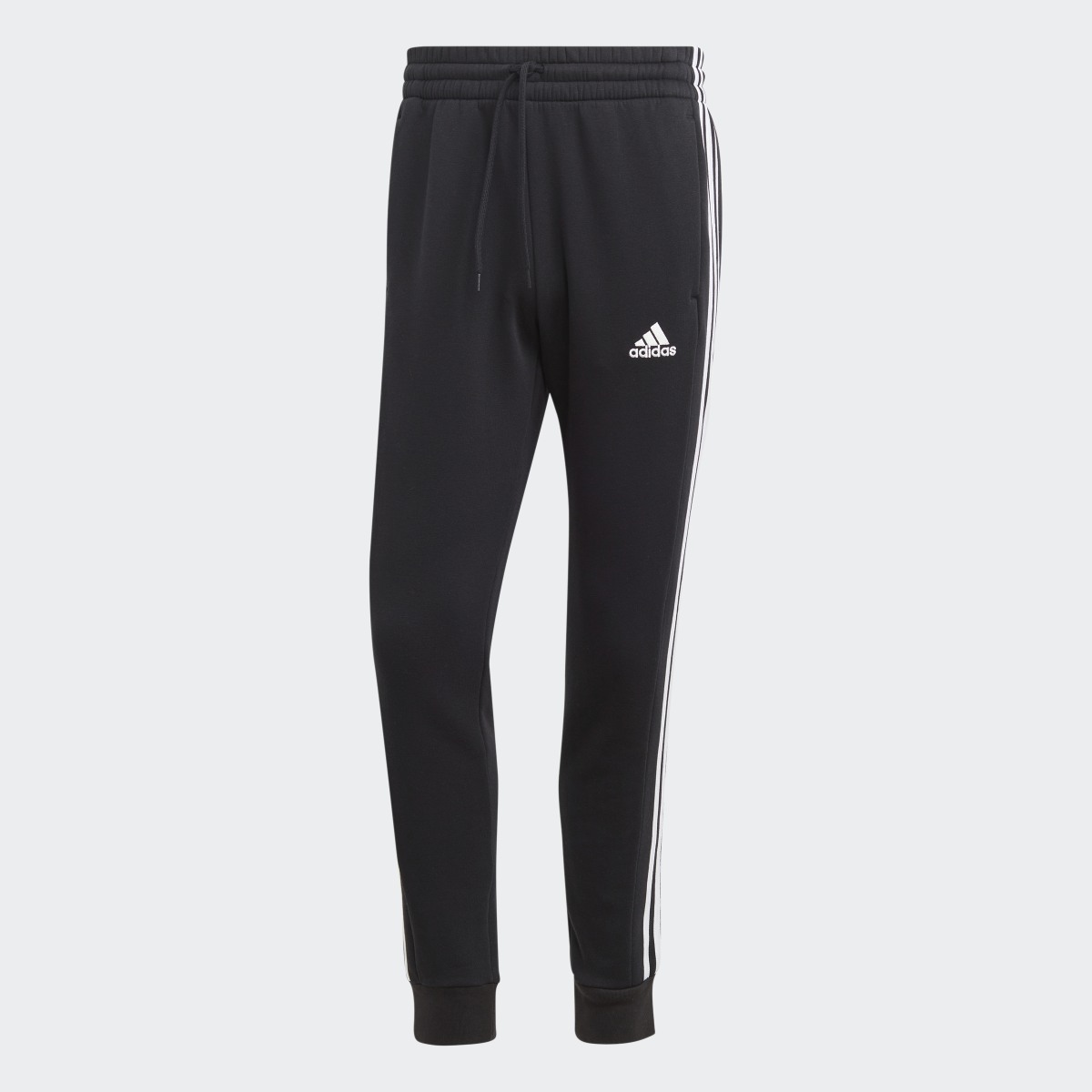 Adidas Essentials Fleece 3-Stripes Tapered Cuff Joggers. 4