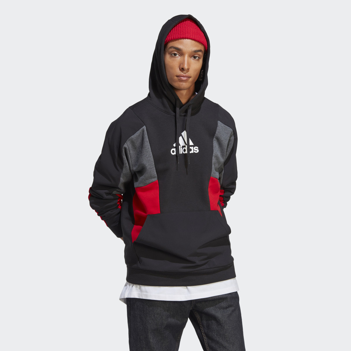 Adidas Felpa con cappuccio Essentials Colorblock. 4