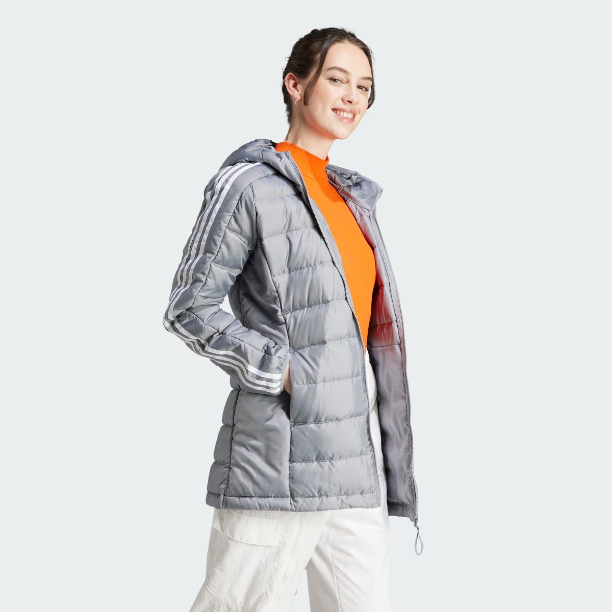 Adidas Parka imbottito Essentials 3-Stripes Light Hooded. 4