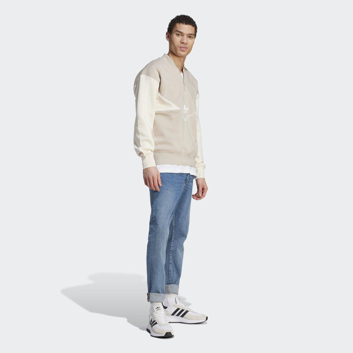 Adidas Felpa adicolor Seasonal Archive Half-Zip Crew. 4