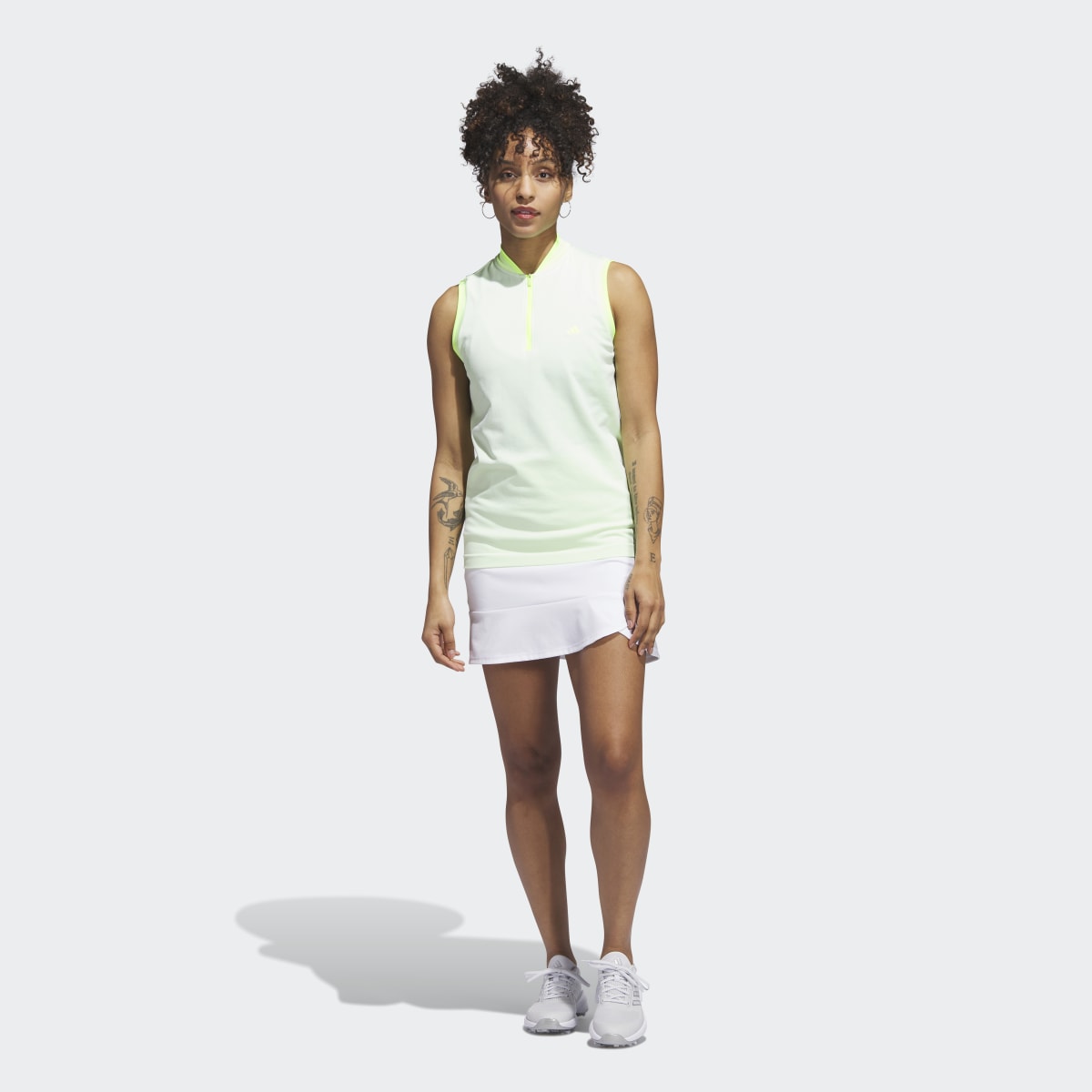 Adidas Ultimate365 Tour PRIMEKNIT Sleeveless Polo Shirt. 6