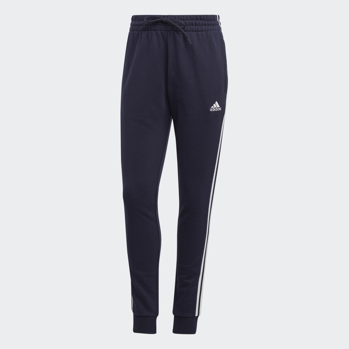 Adidas Essentials 3-Stripes French Terry Cuffed Joggers. 4