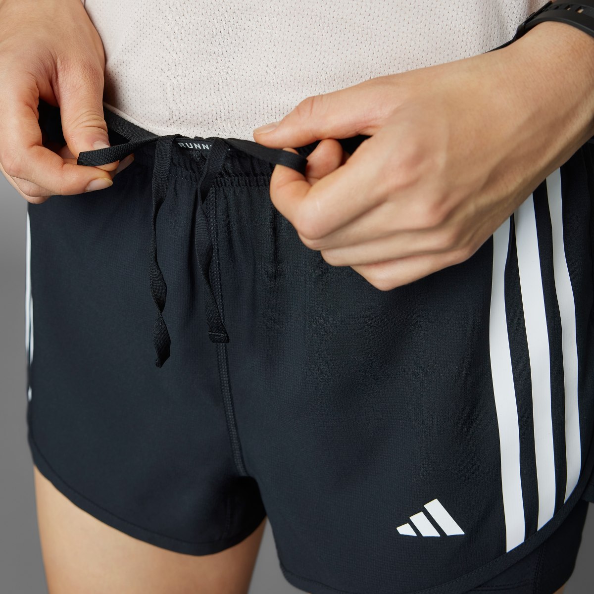 Adidas Own the Run 3-Stripes 2-in-1 Shorts. 9