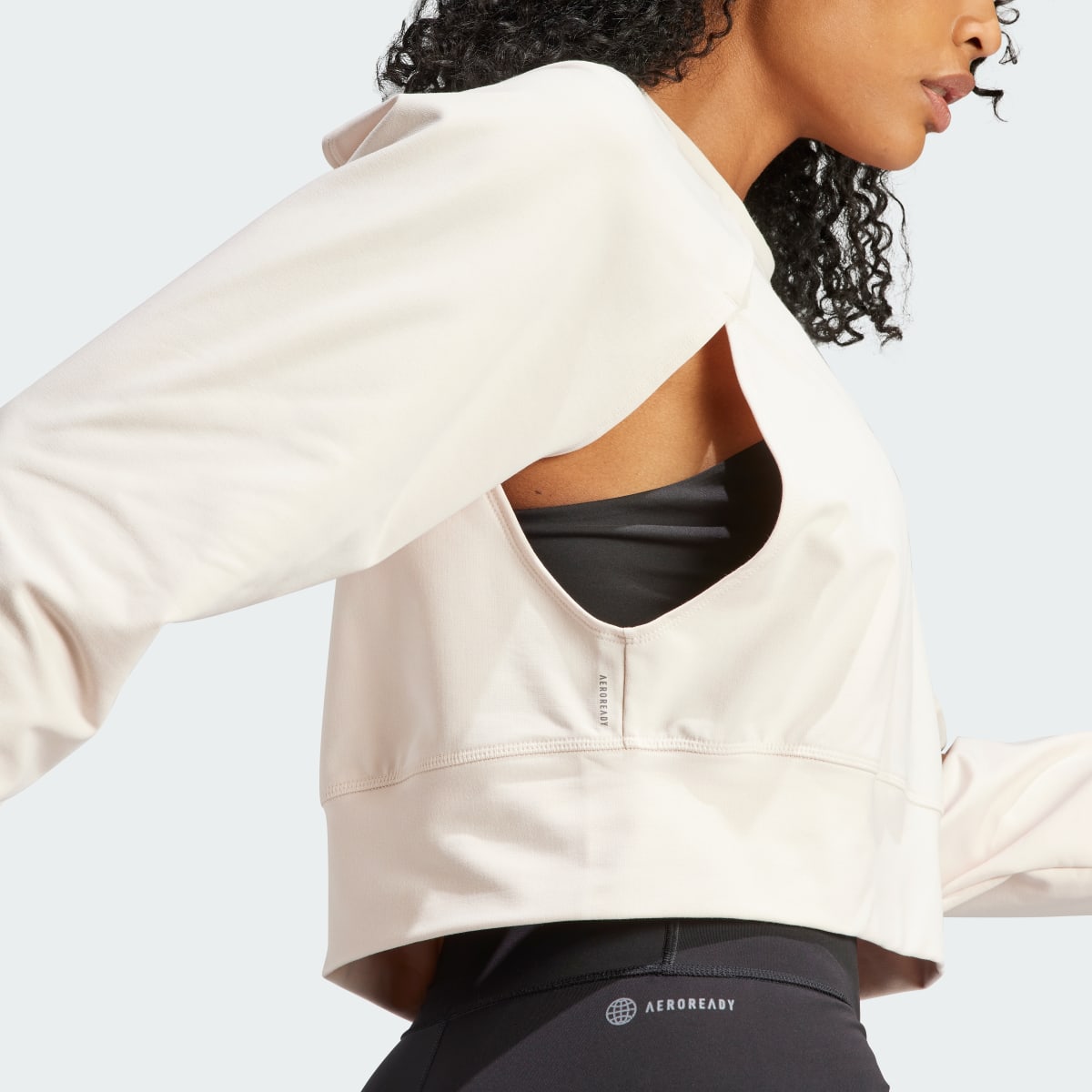 Adidas Bluza Power AEROREADY Crop Cover-Up. 7