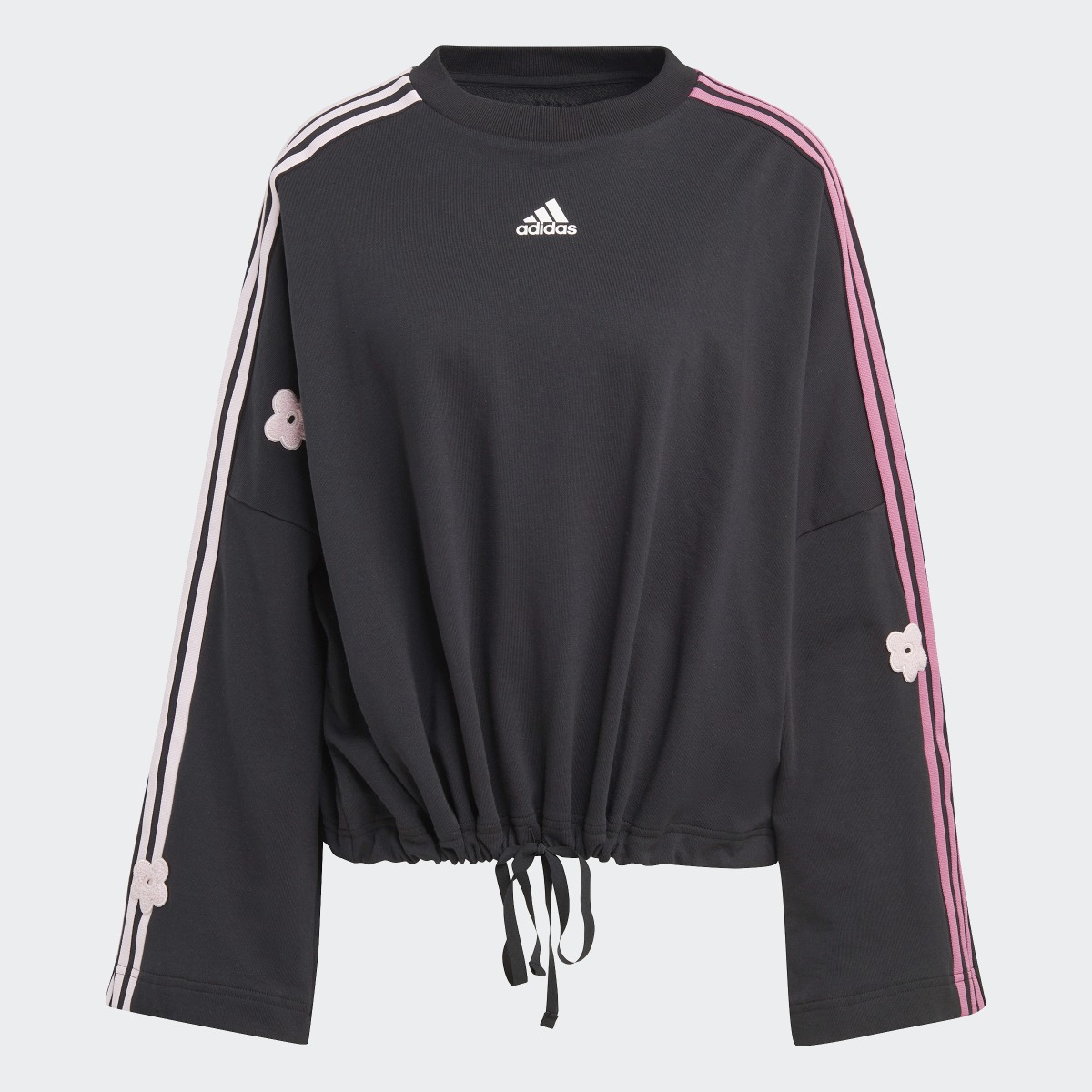 Adidas Sudadera 3 Franjas con Parches Florales de Chenille. 5