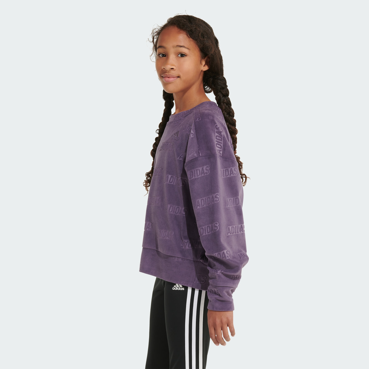 Adidas Long Sleeve Velour Crewneck Pullover. 6