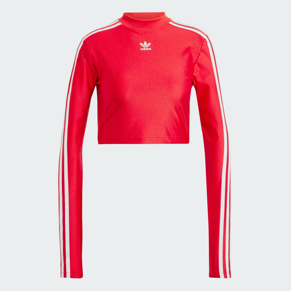 Adidas 3-Stripes Cropped Long Sleeve Long-Sleeve Top. 5