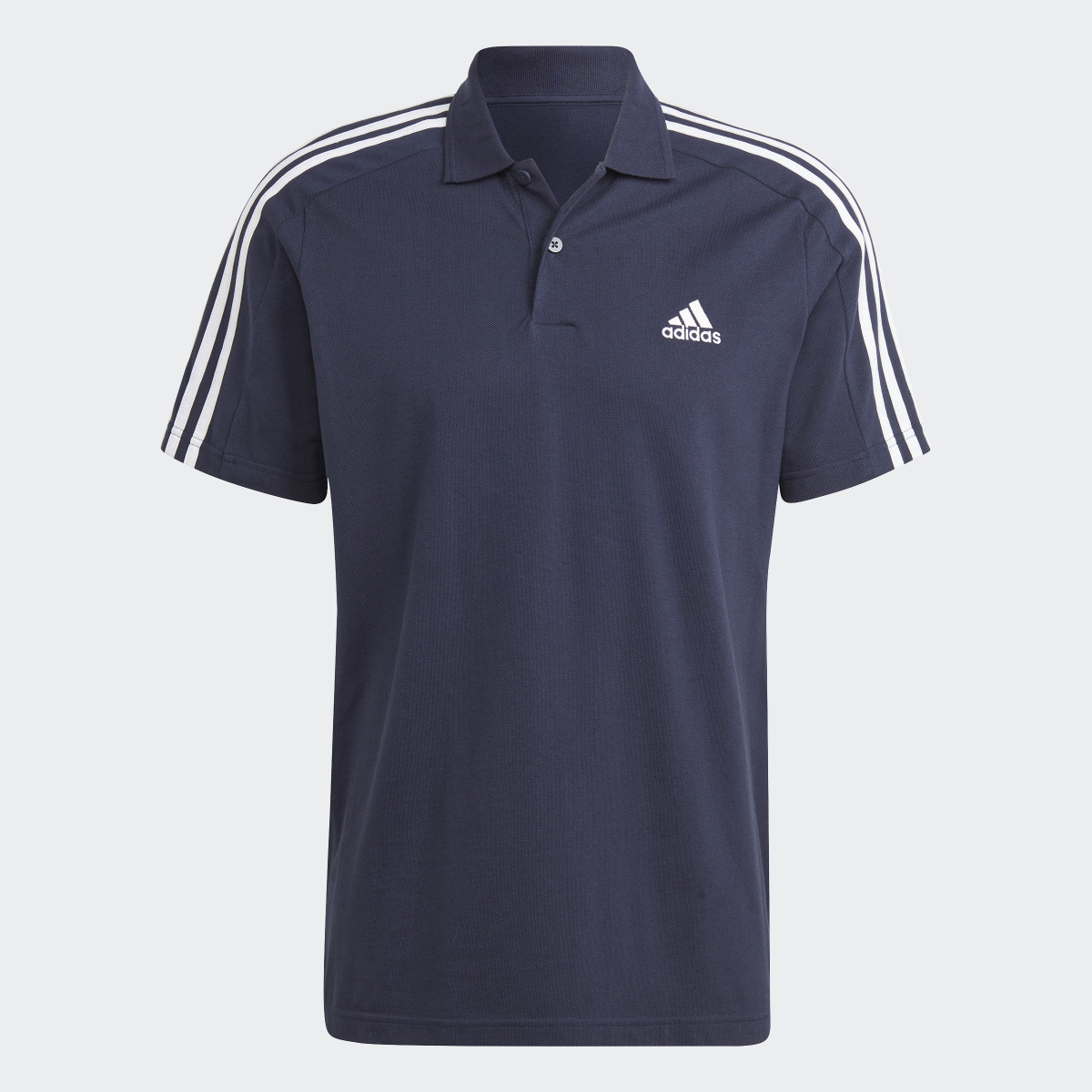 Adidas Essentials Piqué Embroidered Small Logo 3-Stripes Polo Shirt. 5